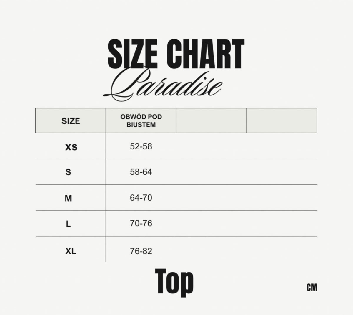 Top Paradise czarny